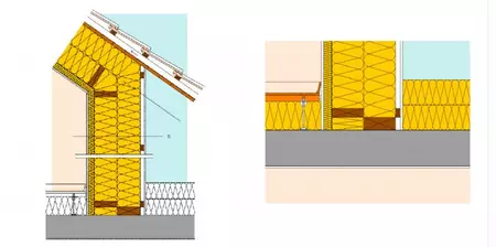 Kosi krov s poprečnim gredama i parapetom 